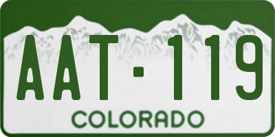 CO license plate AAT119