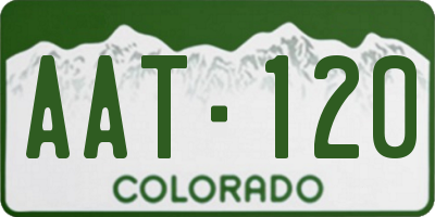 CO license plate AAT120