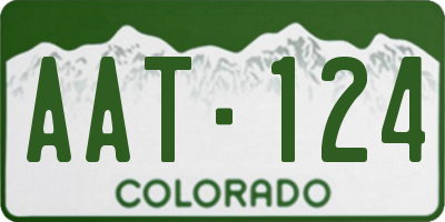 CO license plate AAT124