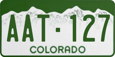 CO license plate AAT127