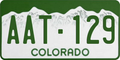 CO license plate AAT129