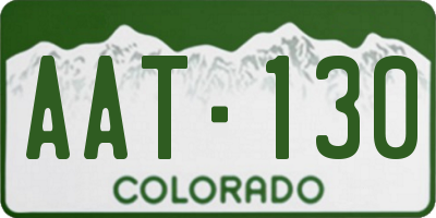 CO license plate AAT130