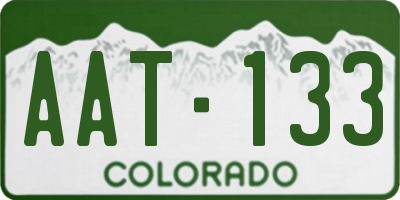 CO license plate AAT133