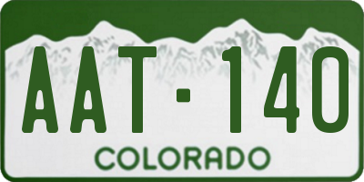 CO license plate AAT140