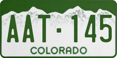 CO license plate AAT145