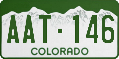 CO license plate AAT146