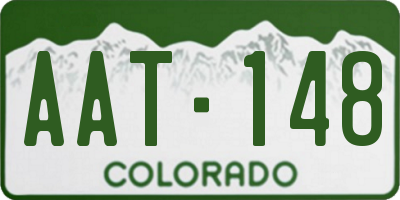 CO license plate AAT148