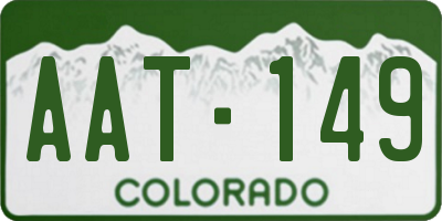 CO license plate AAT149