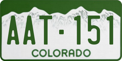 CO license plate AAT151