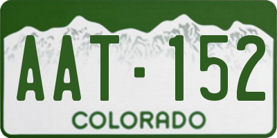CO license plate AAT152