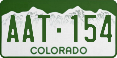 CO license plate AAT154