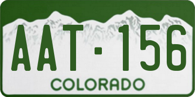 CO license plate AAT156