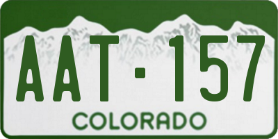 CO license plate AAT157