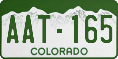 CO license plate AAT165