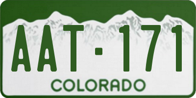 CO license plate AAT171