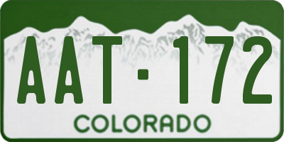 CO license plate AAT172