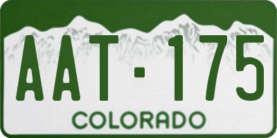 CO license plate AAT175