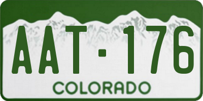 CO license plate AAT176