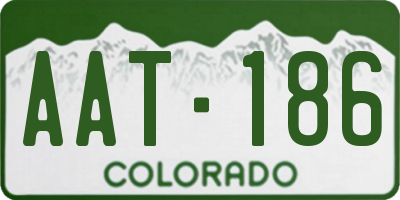 CO license plate AAT186