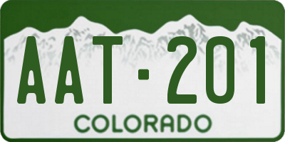CO license plate AAT201