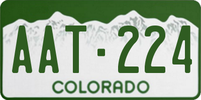 CO license plate AAT224