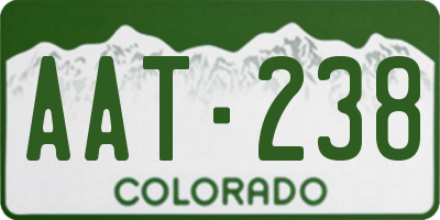 CO license plate AAT238