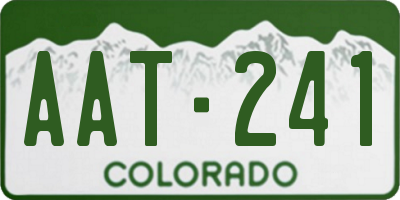 CO license plate AAT241