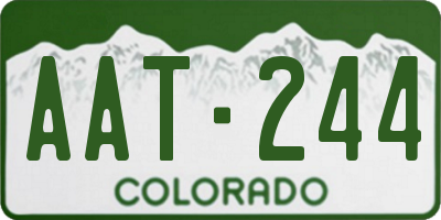 CO license plate AAT244