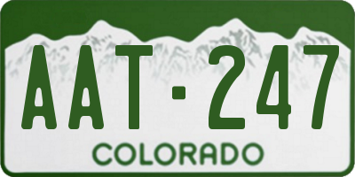 CO license plate AAT247