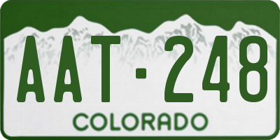 CO license plate AAT248