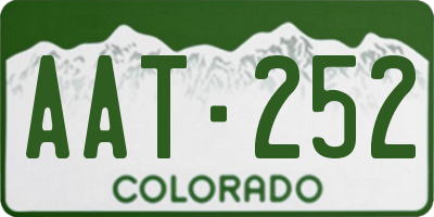 CO license plate AAT252