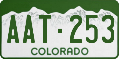 CO license plate AAT253