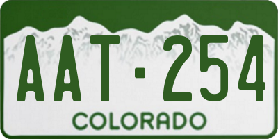 CO license plate AAT254