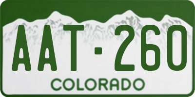 CO license plate AAT260