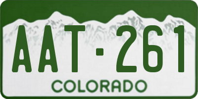 CO license plate AAT261