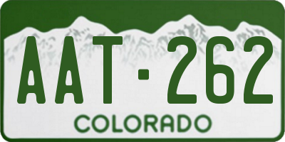 CO license plate AAT262