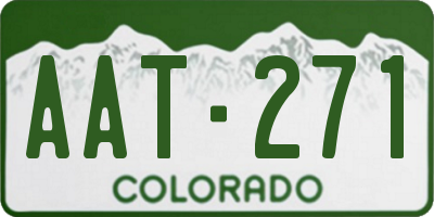 CO license plate AAT271