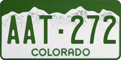 CO license plate AAT272