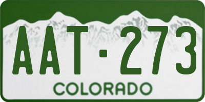CO license plate AAT273