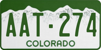 CO license plate AAT274