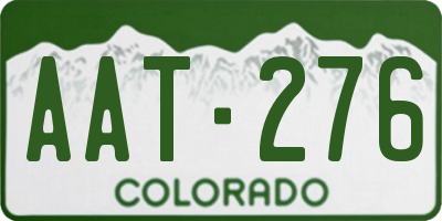 CO license plate AAT276