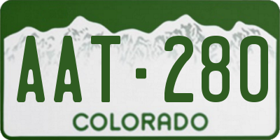 CO license plate AAT280