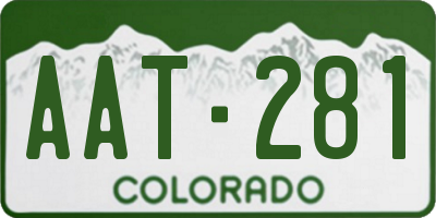 CO license plate AAT281