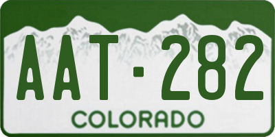 CO license plate AAT282