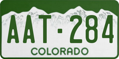 CO license plate AAT284