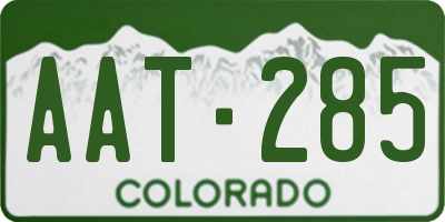 CO license plate AAT285