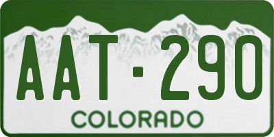 CO license plate AAT290