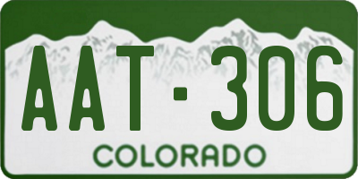 CO license plate AAT306