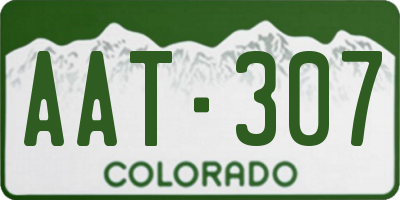 CO license plate AAT307
