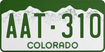 CO license plate AAT310